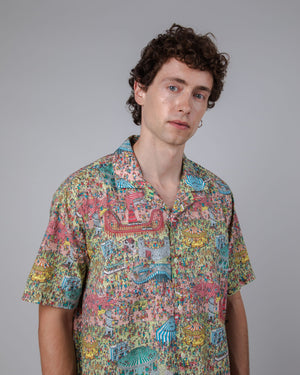 Where is Wally Fairground Aloha Cotton Shirt Multicolor