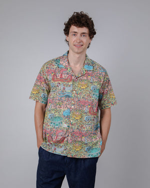 Where is Wally Fairground Aloha Cotton Shirt Multicolor