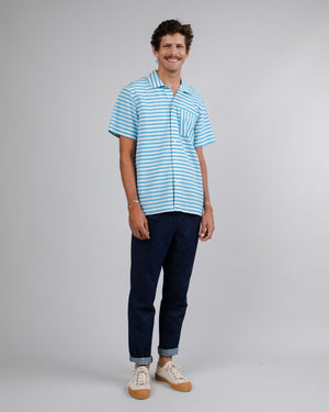 Stripes Short Sleeve Cotton Shirt Pool