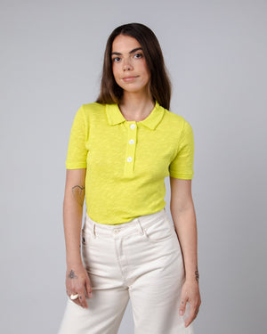 Buttoned Polo Lime