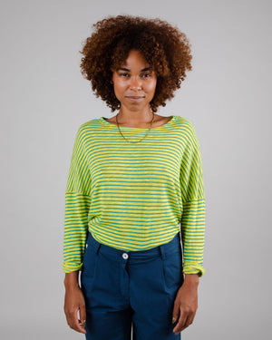 Stripes Fine Knit Sweater Lime