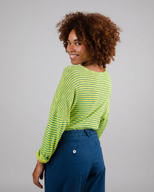 Stripes Fine Knit Sweater Lime