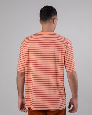 Stripes Oversized T-shirt Apricot