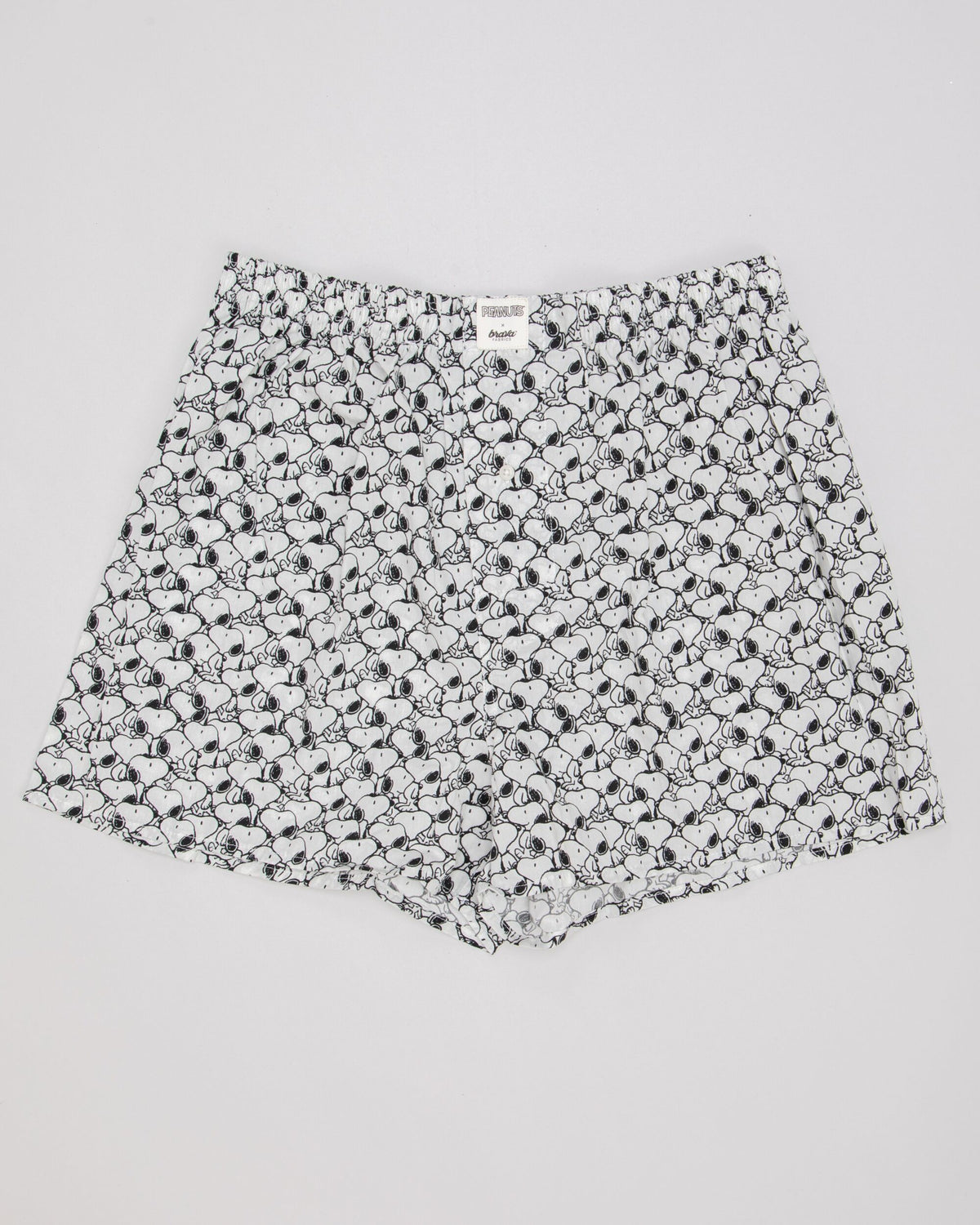 Peanuts B&W Cotton Boxers Ecru