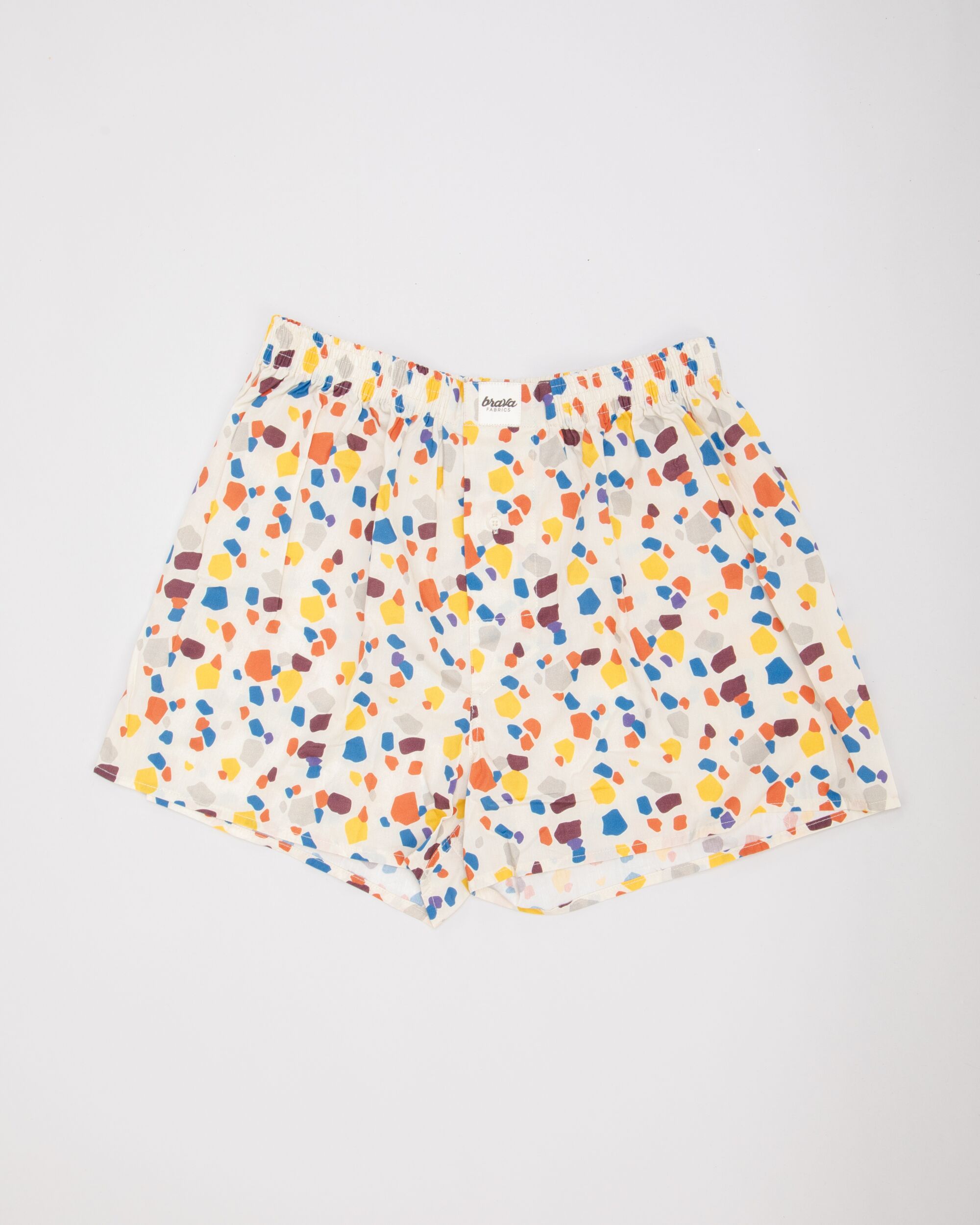 Geo Cotton Boxers Ecru