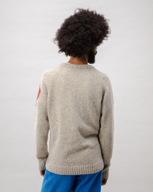 Geo Raglan Wool Sweater Melange