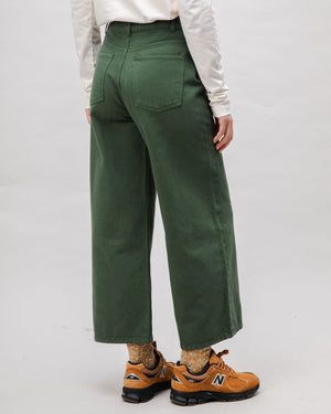 5 Pocket Cotton Twill Pants Green