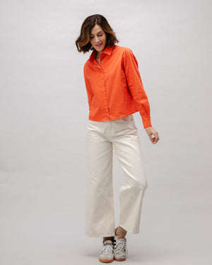 5 Pocket Cotton Twill Pants Ecru